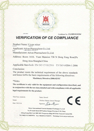 Çin Changzhou Yibu Drying Equipment Co., Ltd Sertifikalar